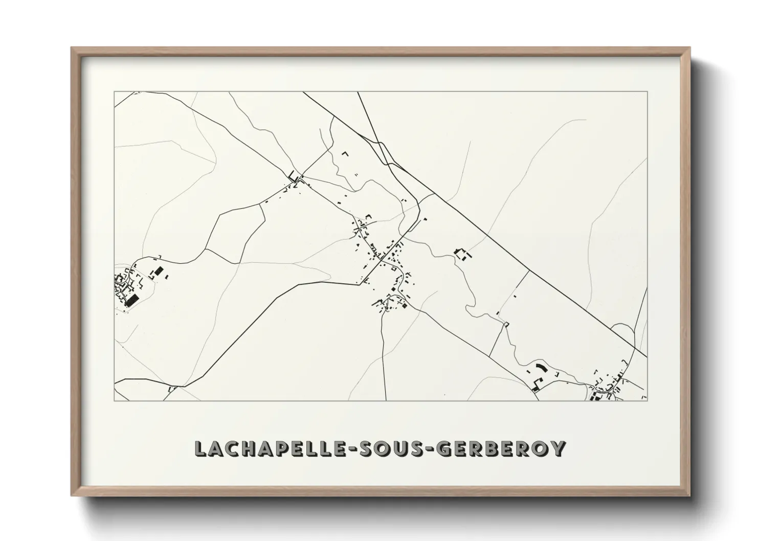Une affiche de carte sur Lachapelle-sous-Gerberoy