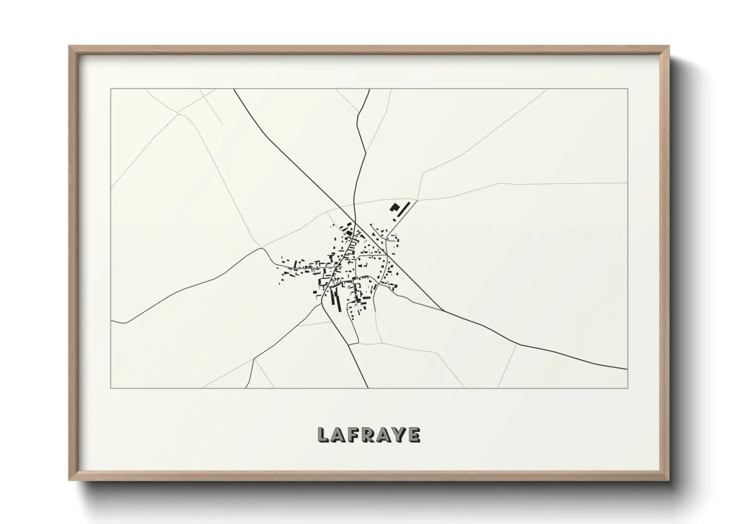 Une affiche de carte sur Lafraye