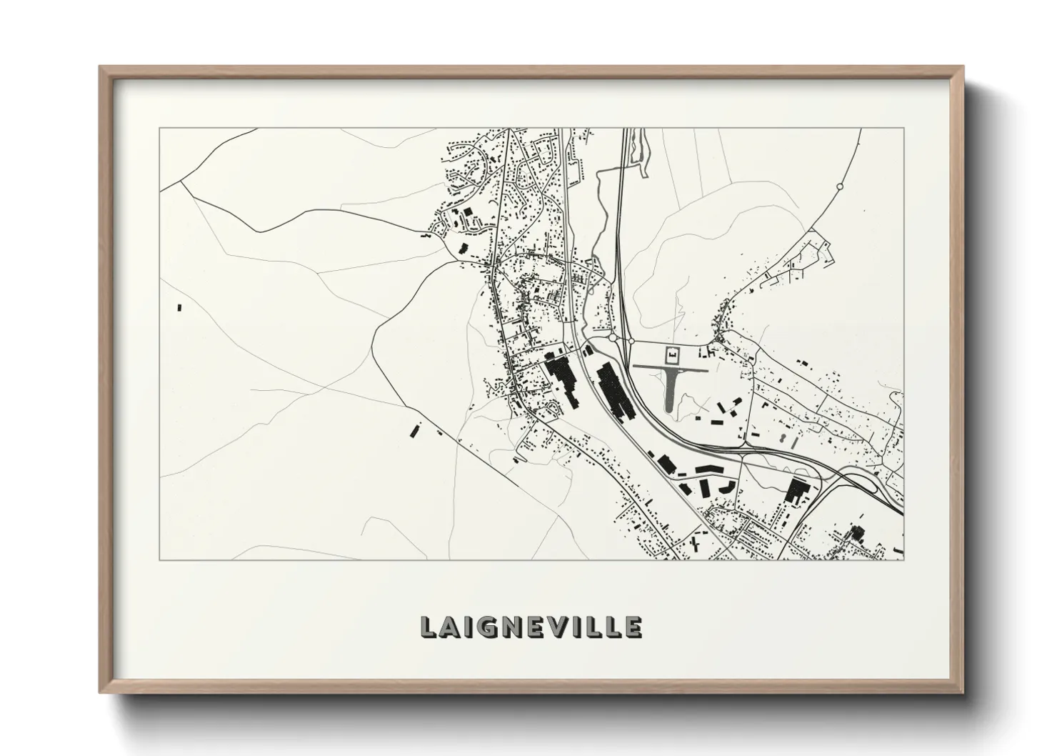 Une affiche de carte sur Laigneville