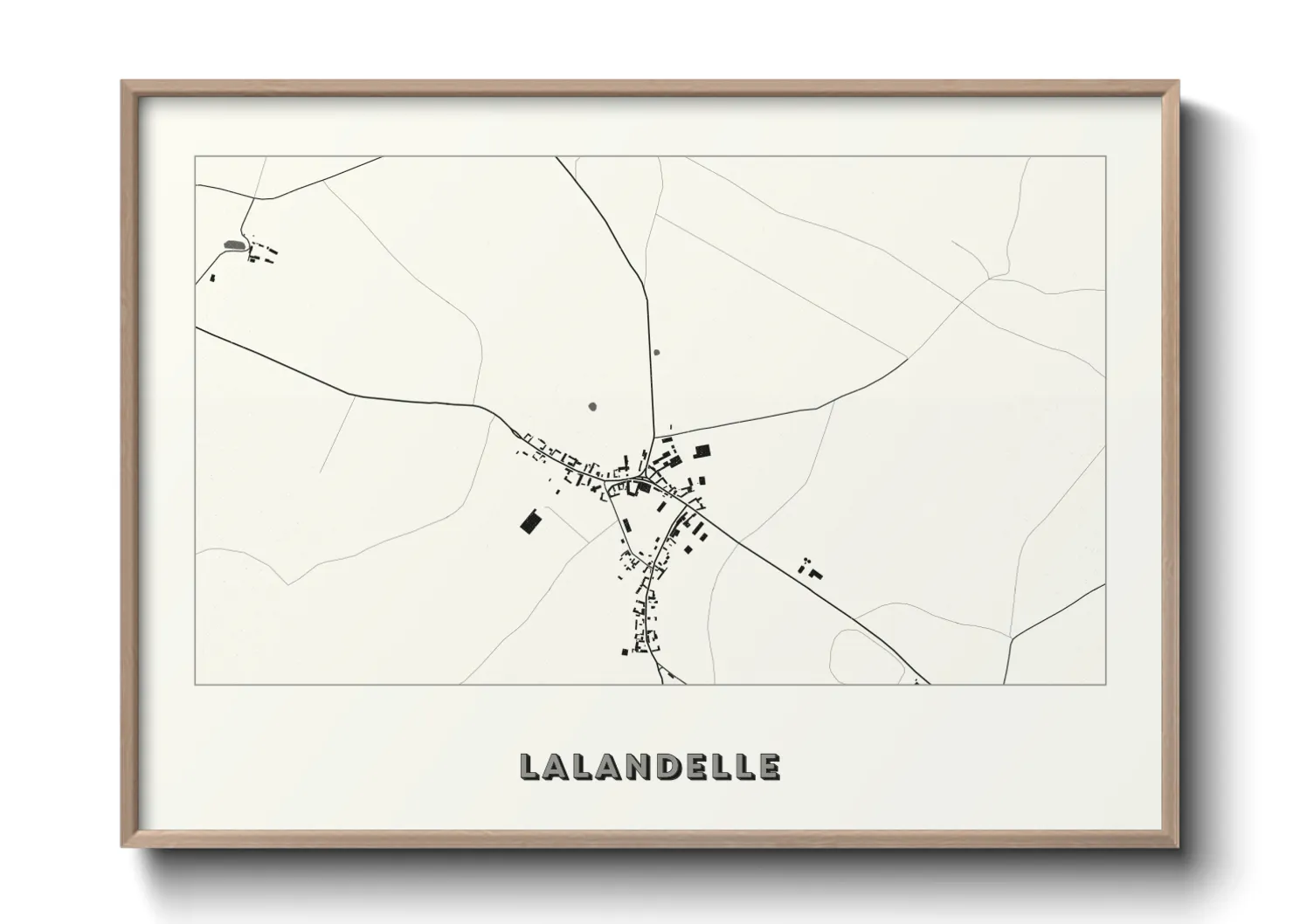 Une affiche de carte sur Lalandelle