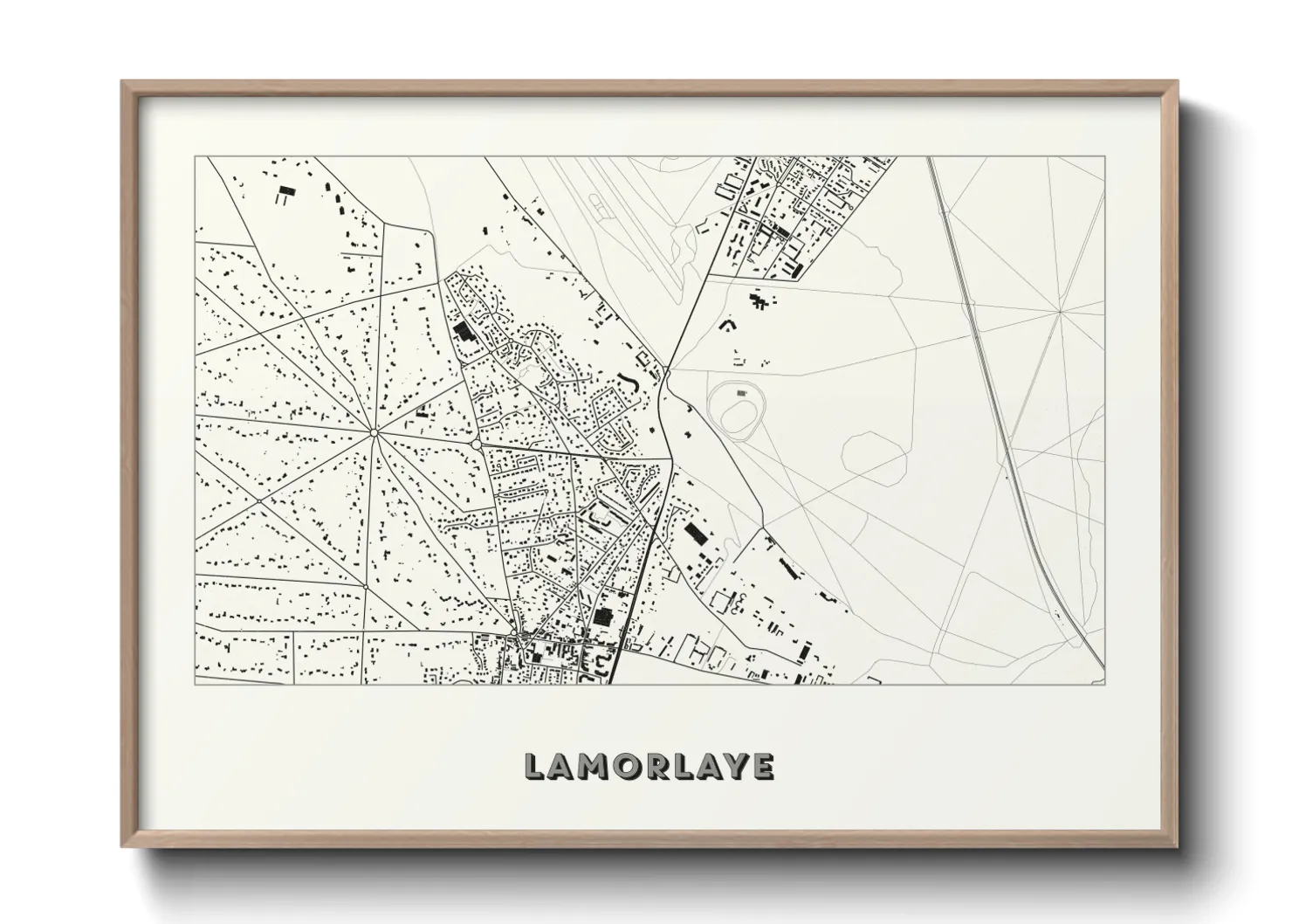 Une affiche de carte sur Lamorlaye
