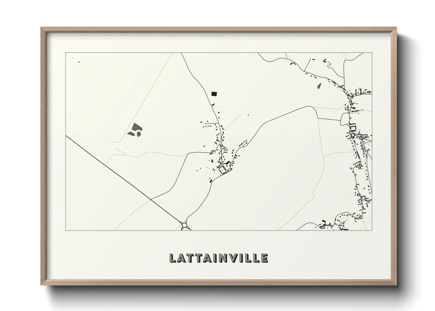 Une affiche de carte sur Lattainville
