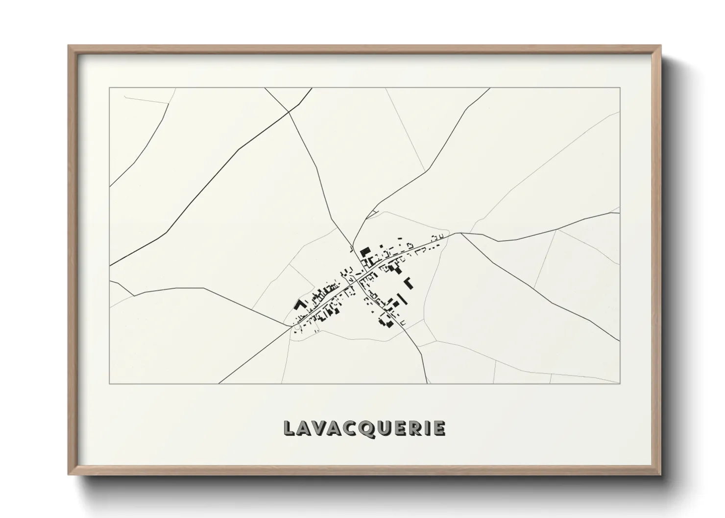 Une affiche de carte sur Lavacquerie