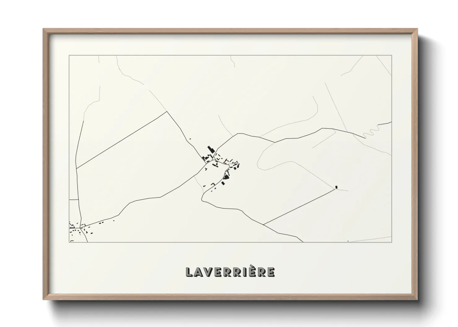 Une affiche de carte sur Laverrière