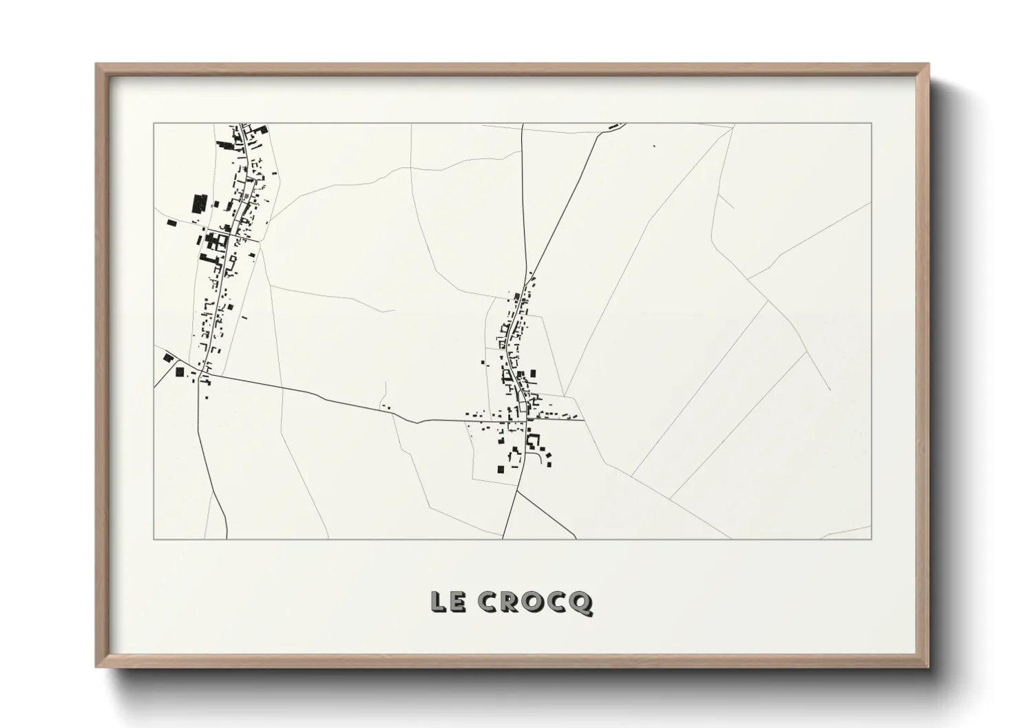 Une affiche de carte sur Le Crocq