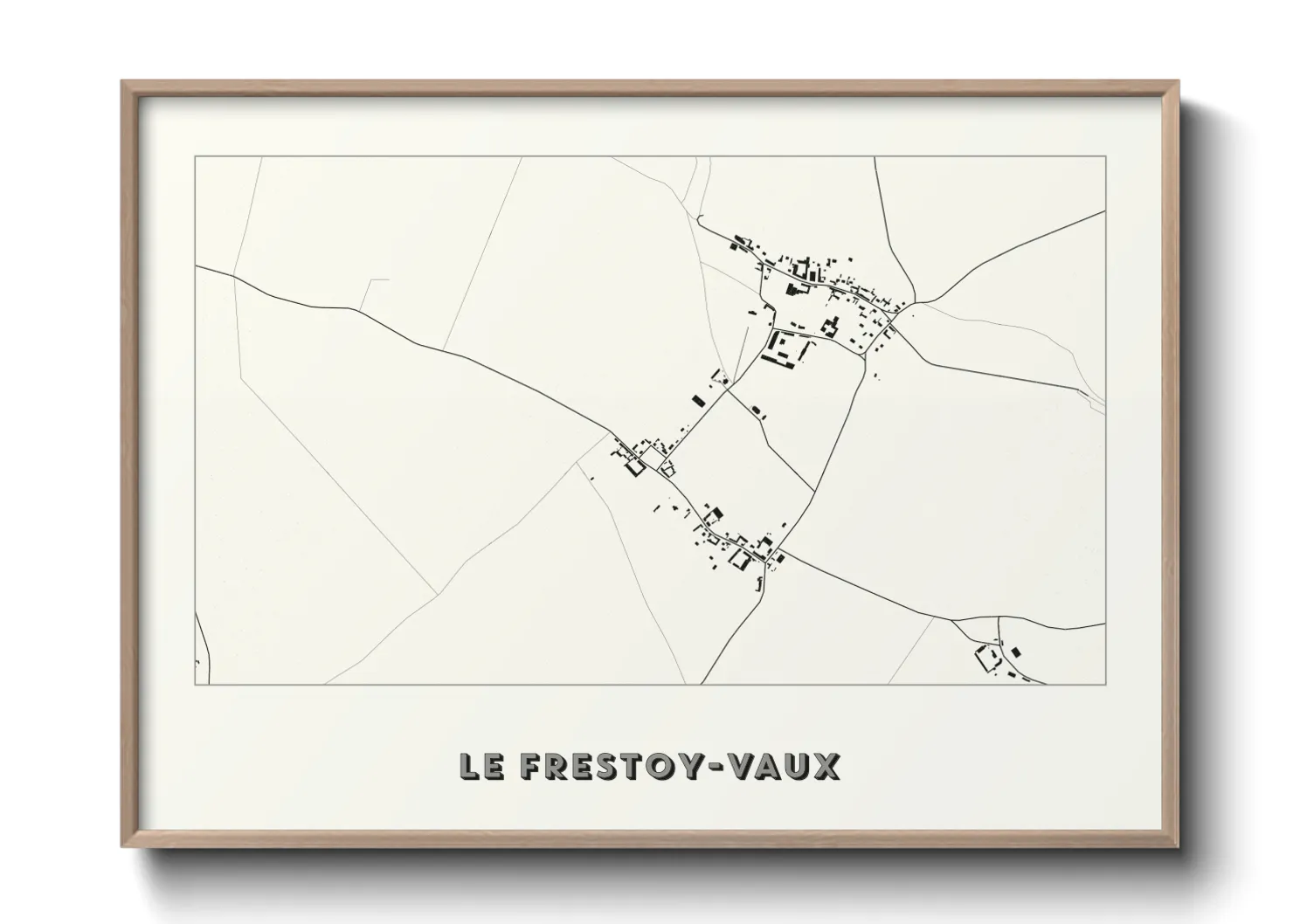 Une affiche de carte sur Le Frestoy-Vaux