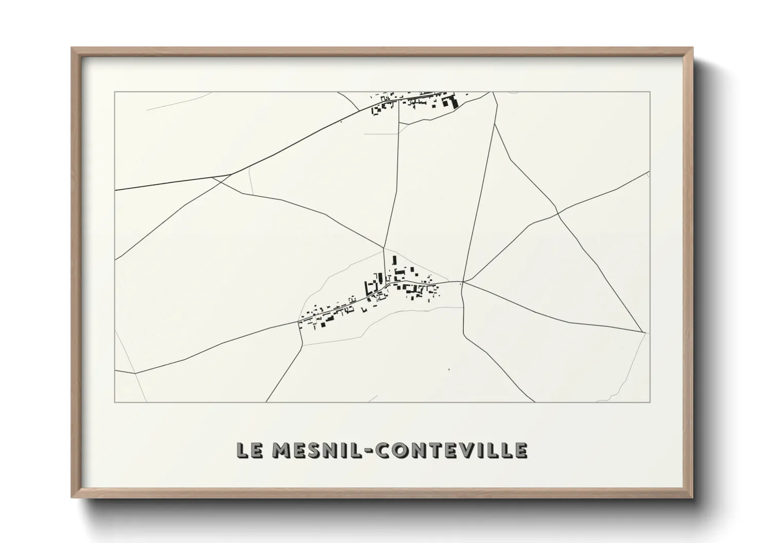 Une affiche de carte sur Le Mesnil-Conteville