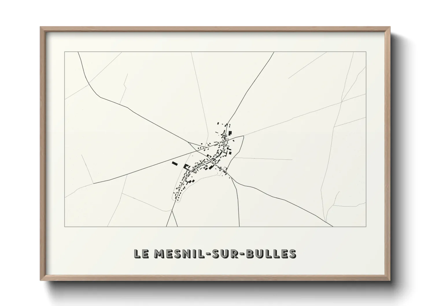 Une affiche de carte sur Le Mesnil-sur-Bulles