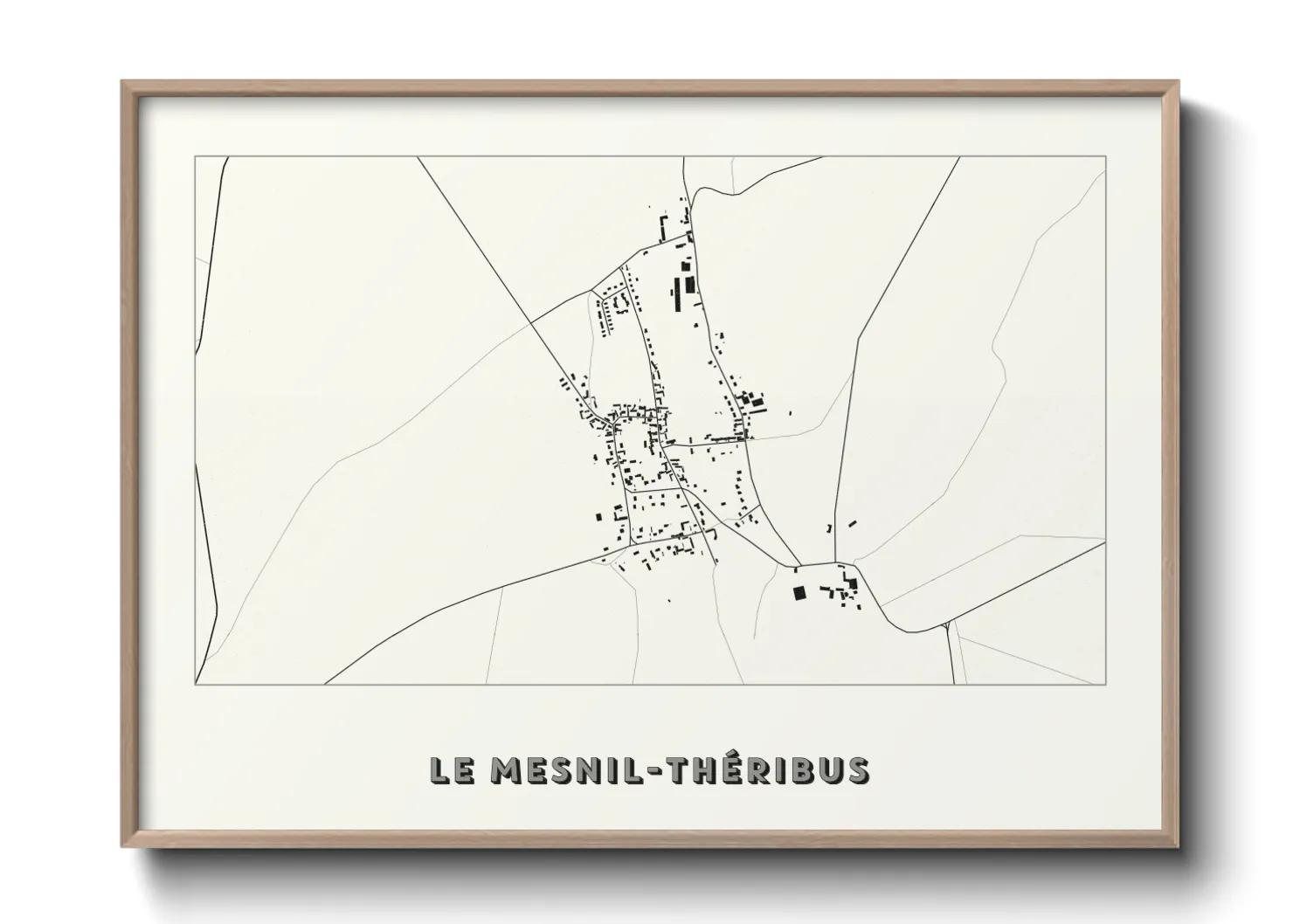 Une affiche de carte sur Le Mesnil-Théribus