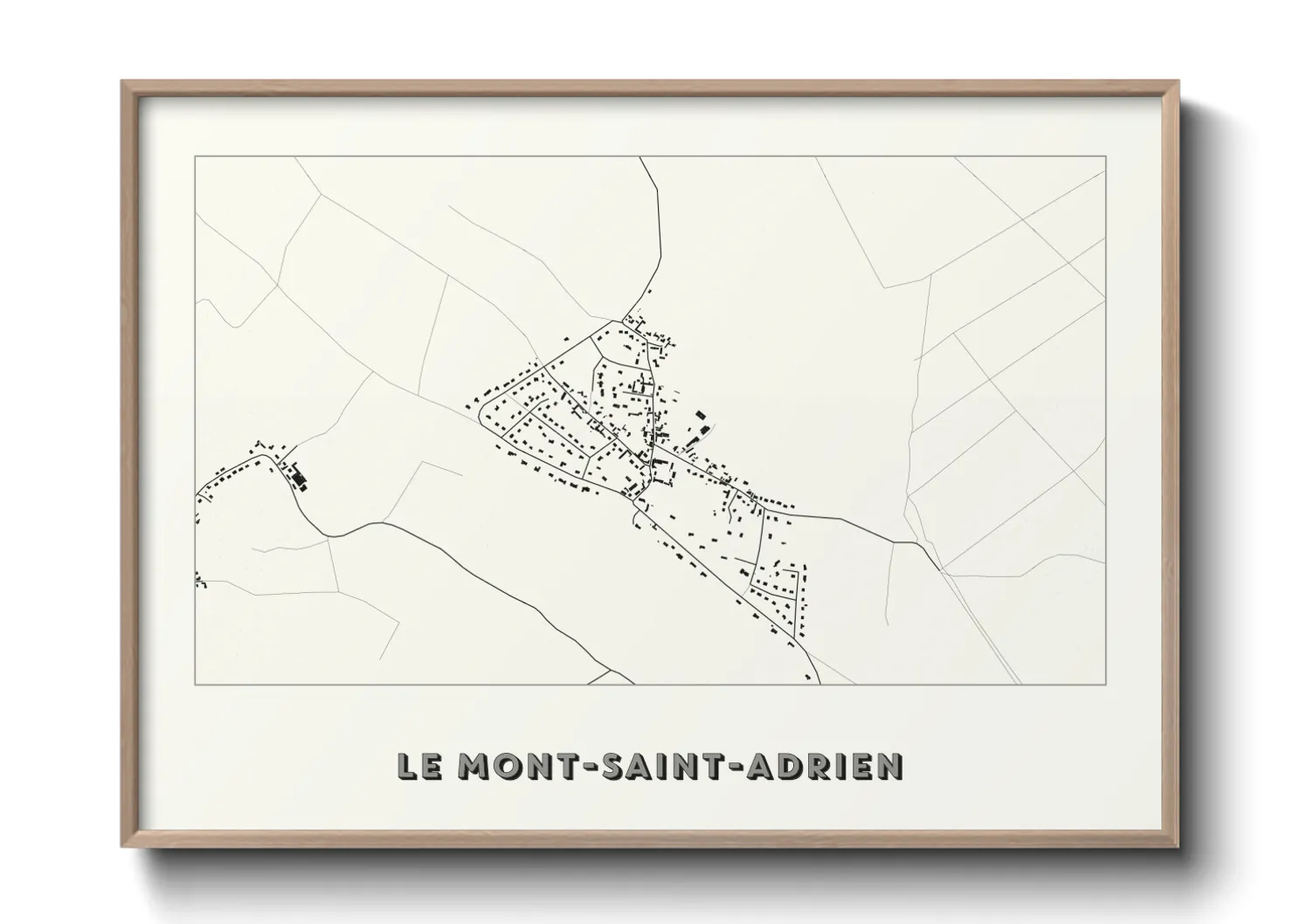 Une affiche de carte sur Le Mont-Saint-Adrien