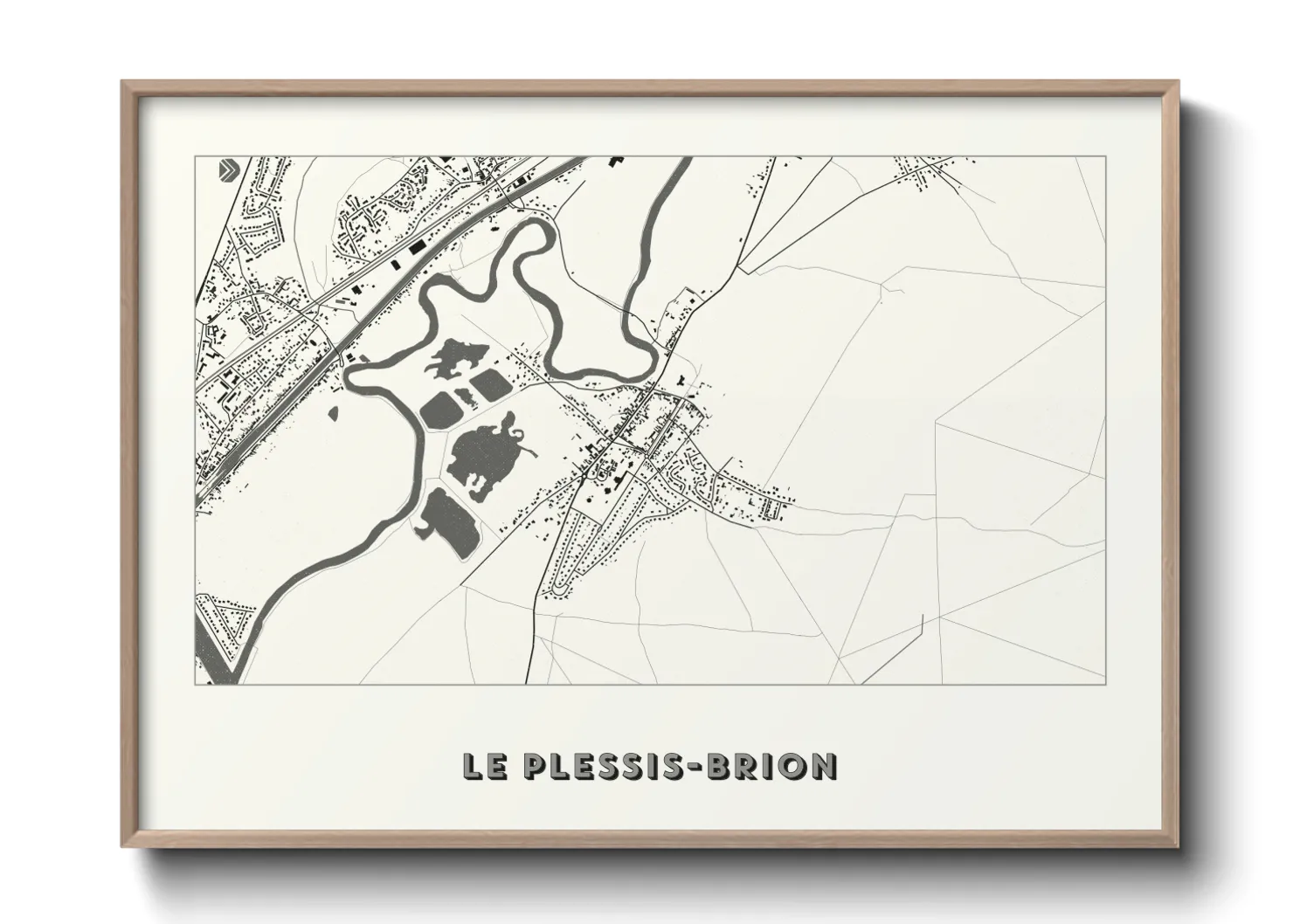 Une affiche de carte sur Le Plessis-Brion