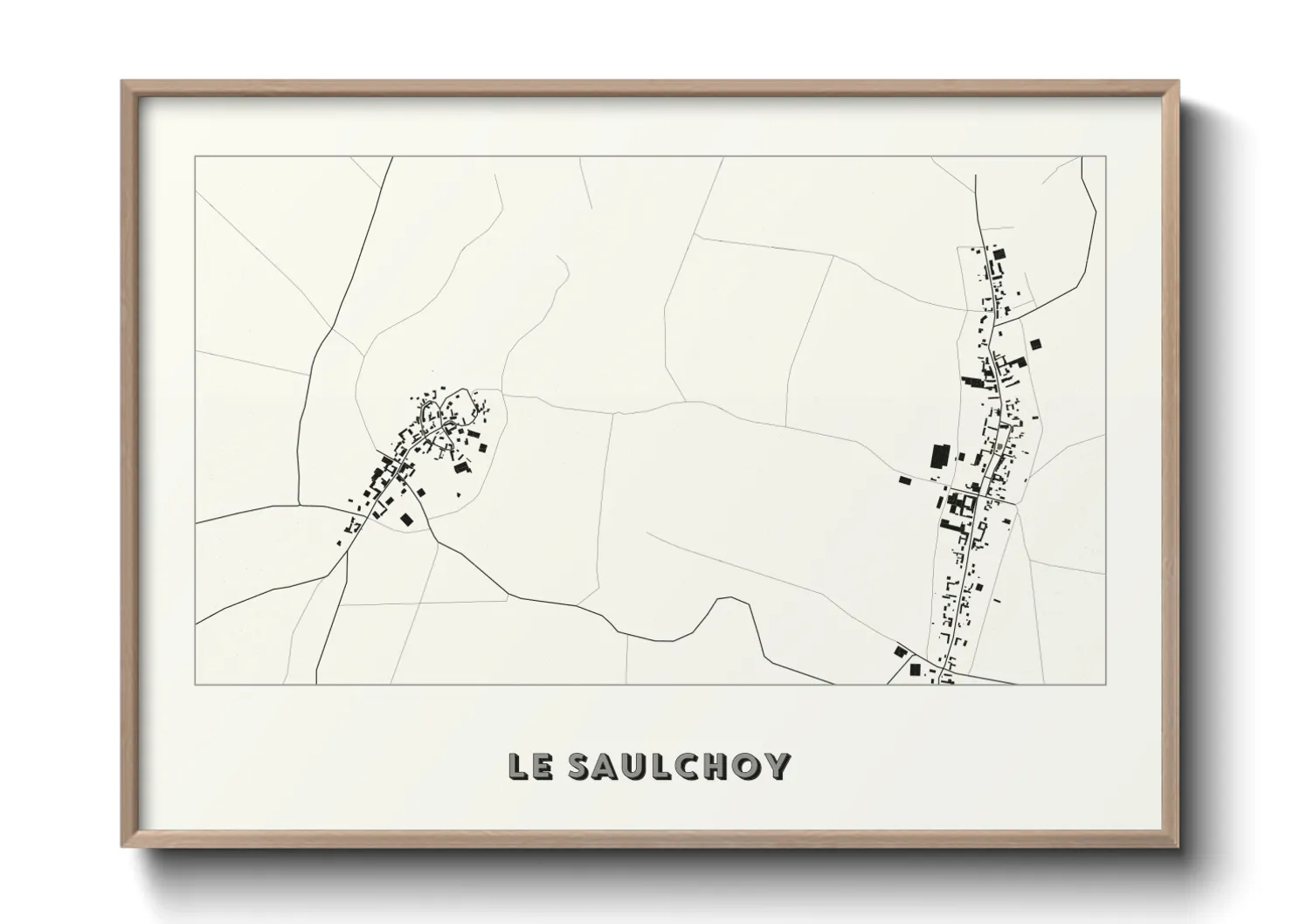 Une affiche de carte sur Le Saulchoy