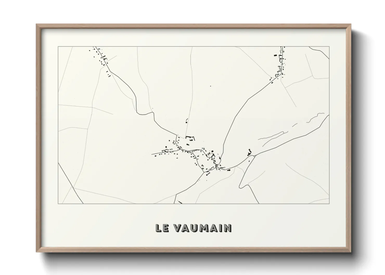 Une affiche de carte sur Le Vaumain