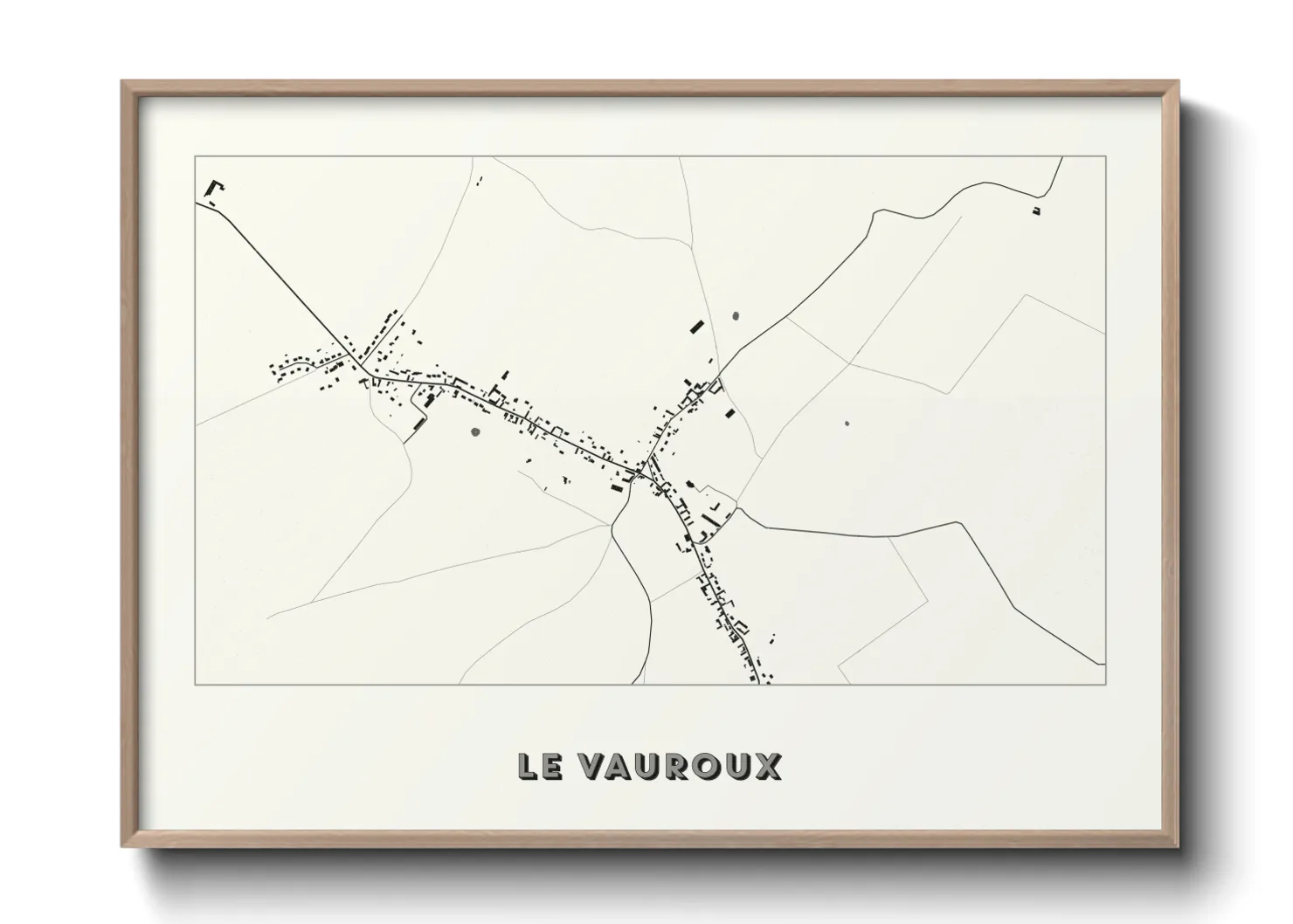 Une affiche de carte sur Le Vauroux
