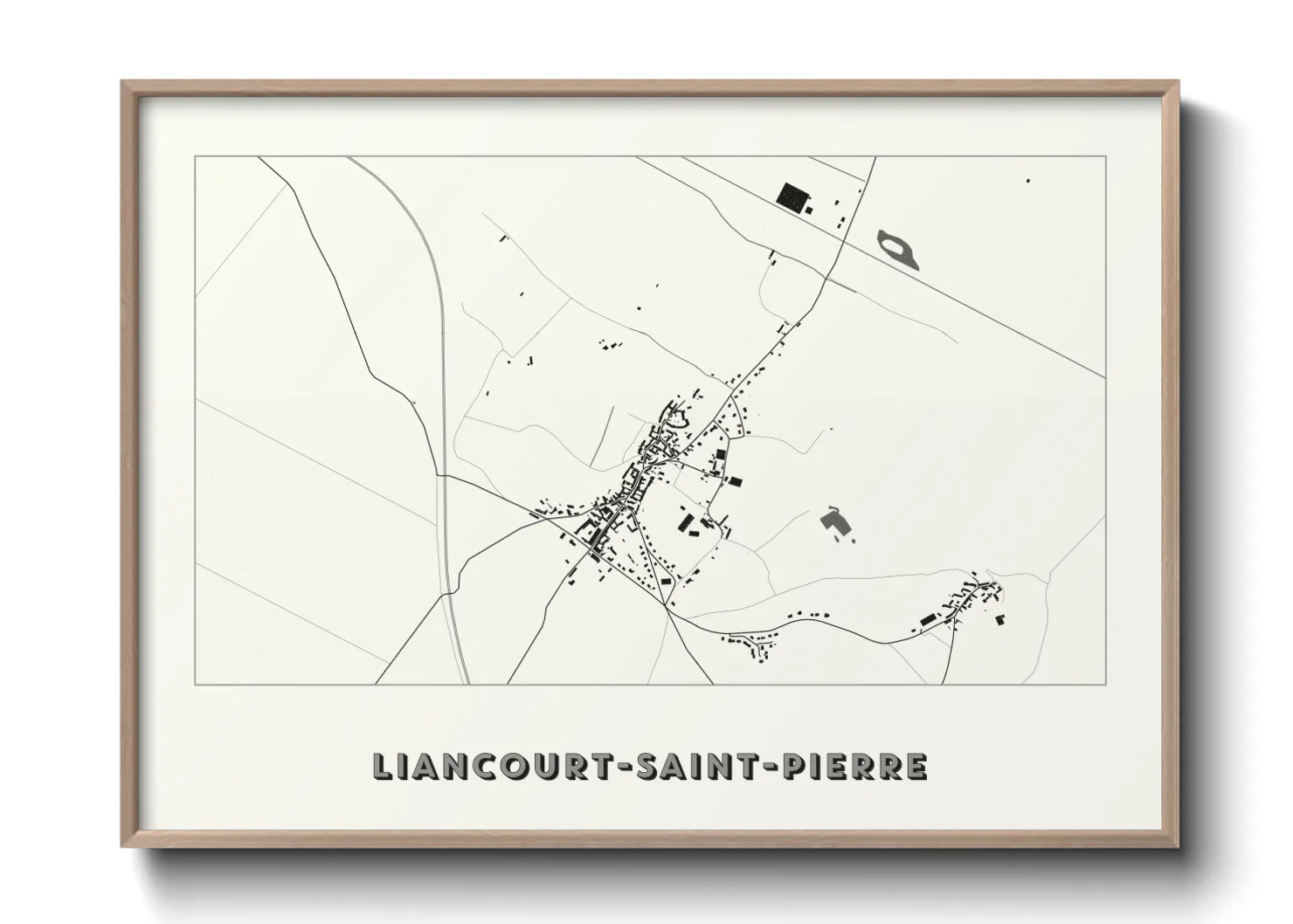 Une affiche de carte sur Liancourt-Saint-Pierre