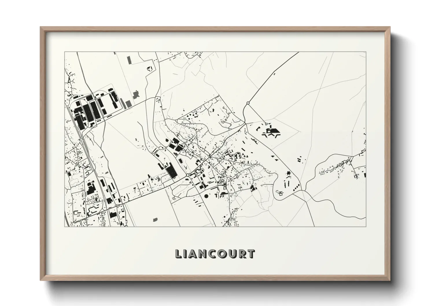 Une affiche de carte sur Liancourt