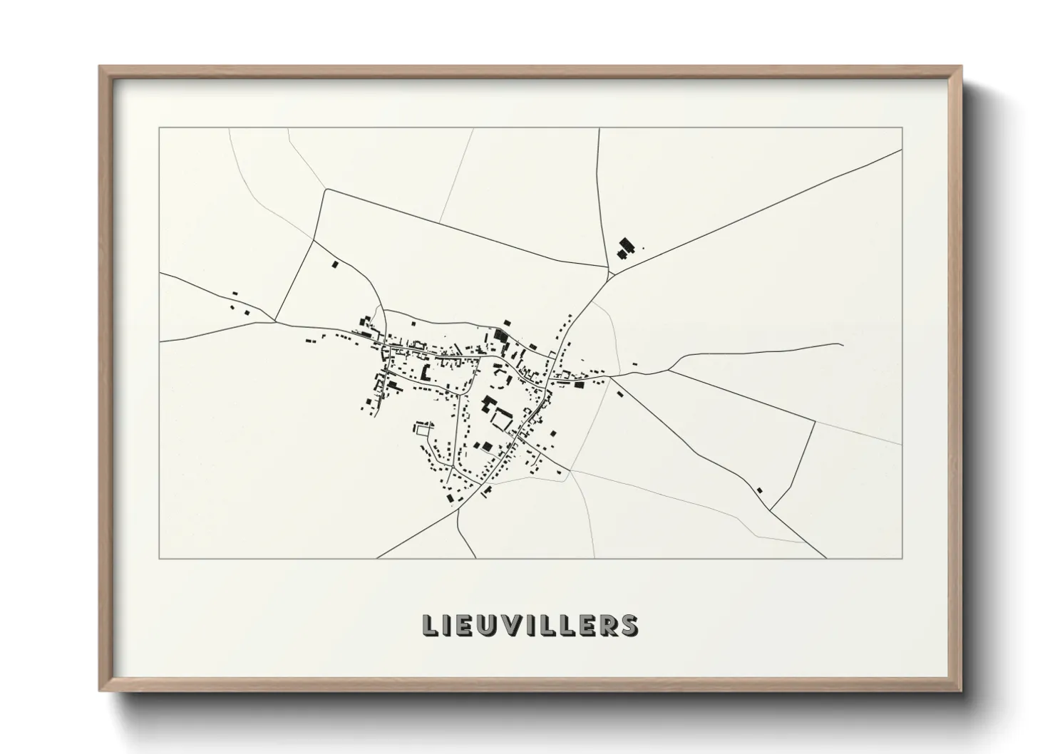 Une affiche de carte sur Lieuvillers