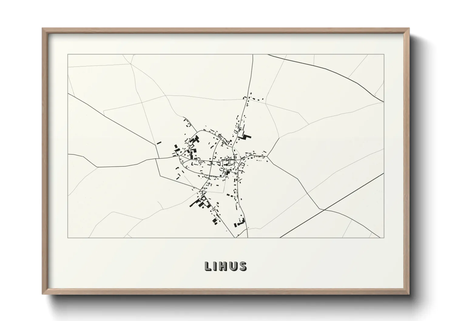 Une affiche de carte sur Lihus