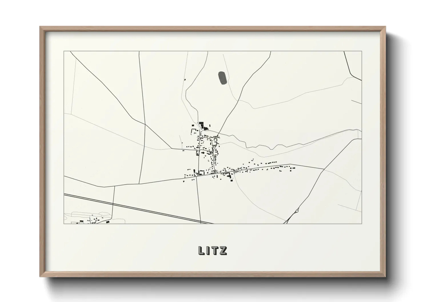 Une affiche de carte sur Litz