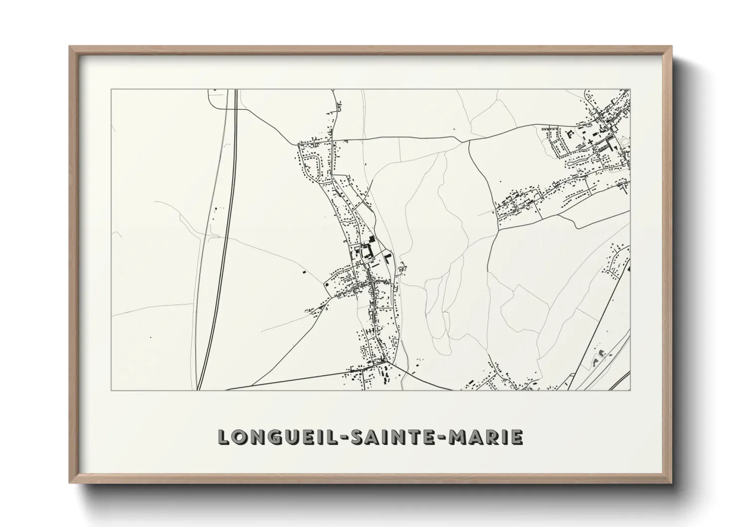 Une affiche de carte sur Longueil-Sainte-Marie