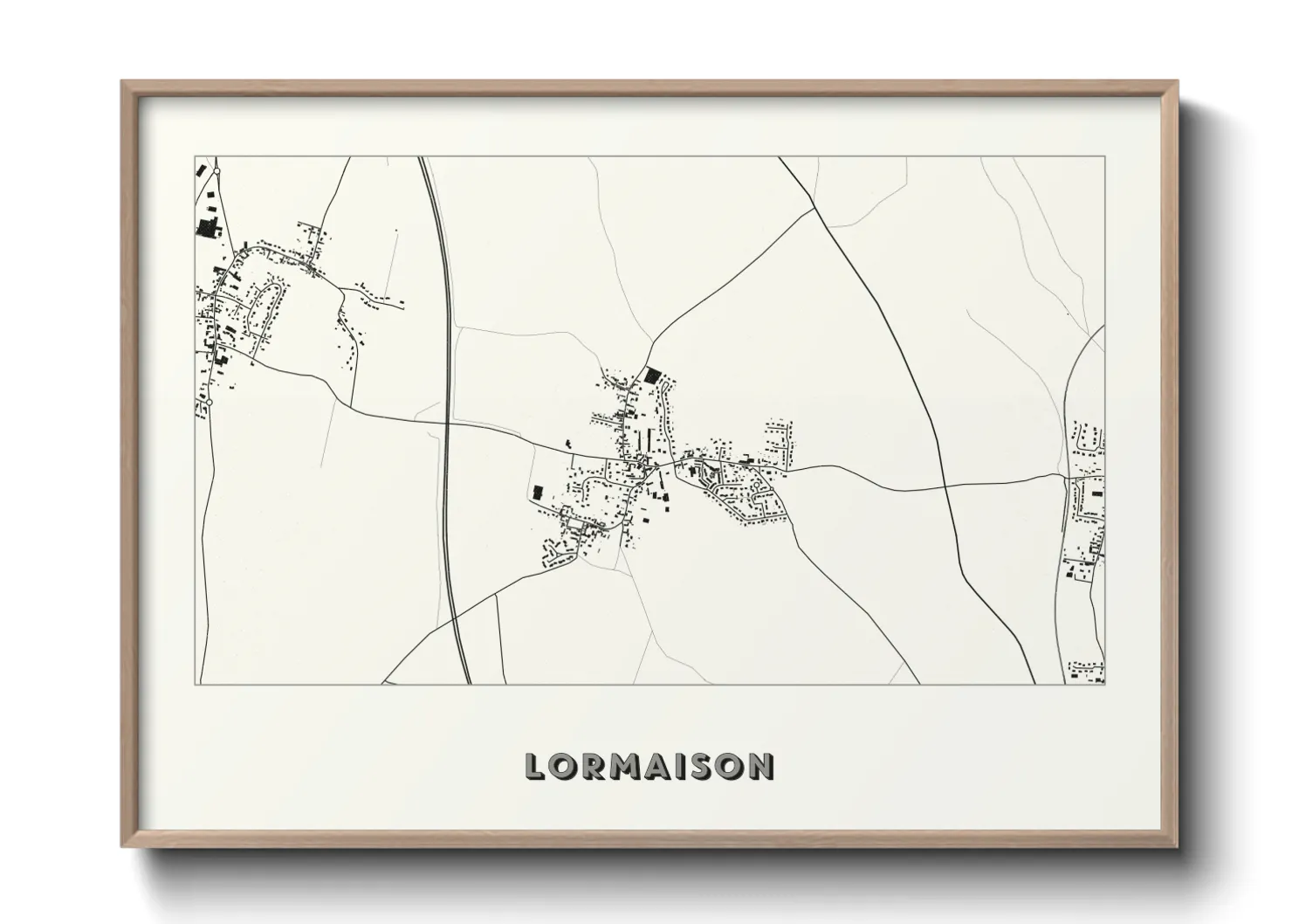 Une affiche de carte sur Lormaison