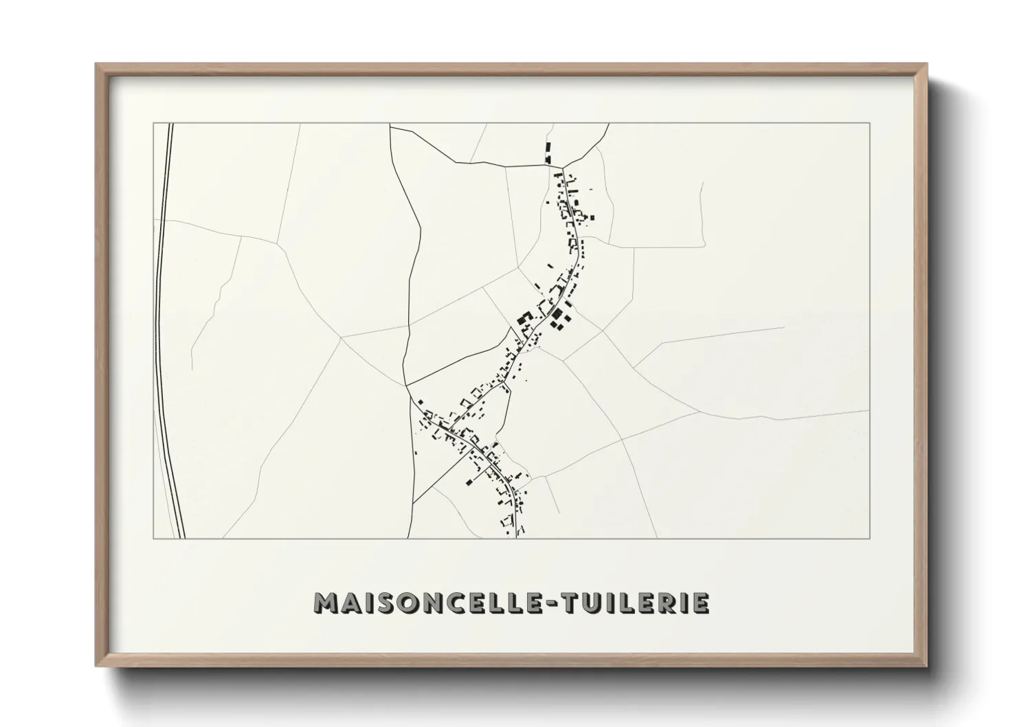 Une affiche de carte sur Maisoncelle-Tuilerie