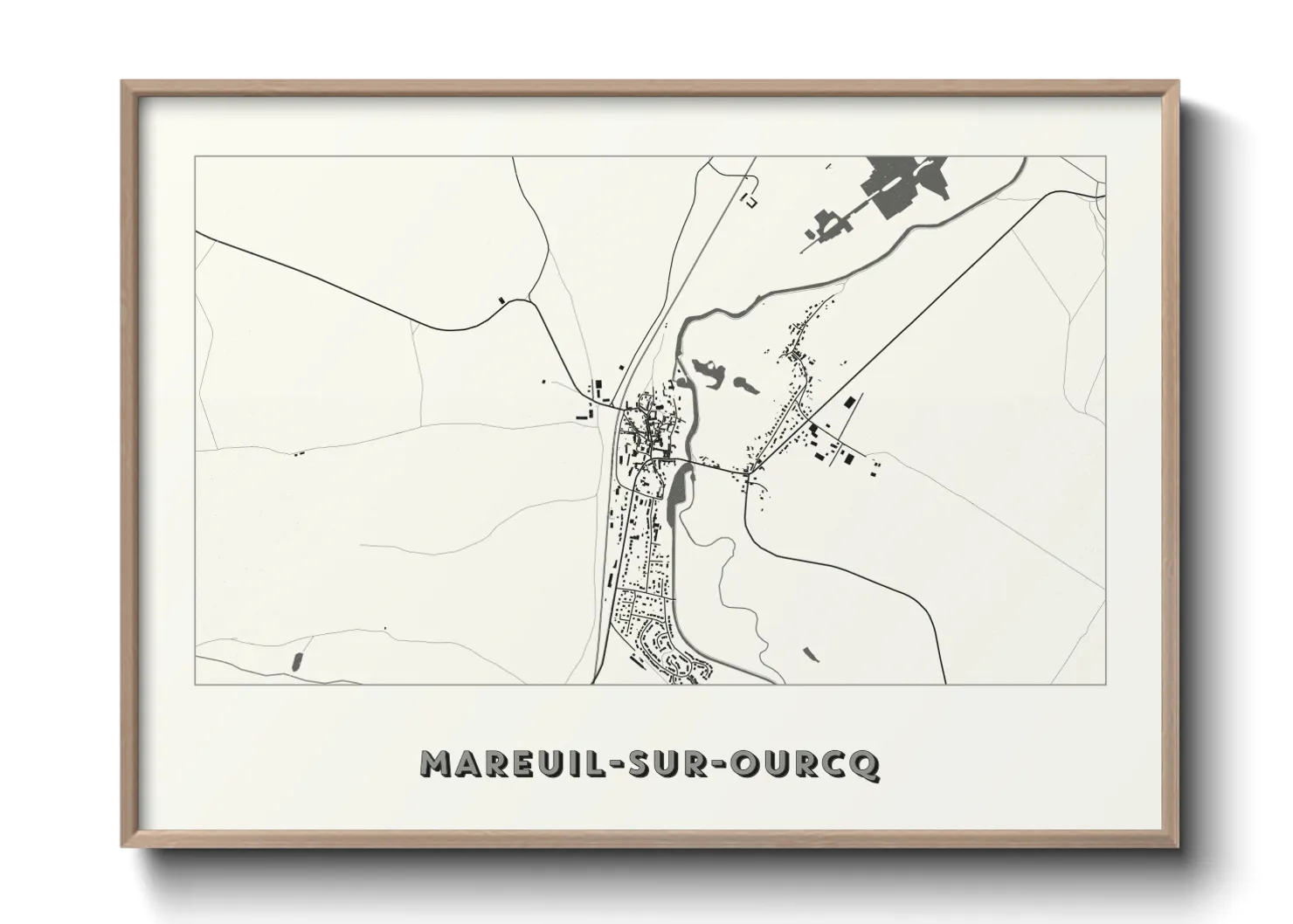 Une affiche de carte sur Mareuil-sur-Ourcq