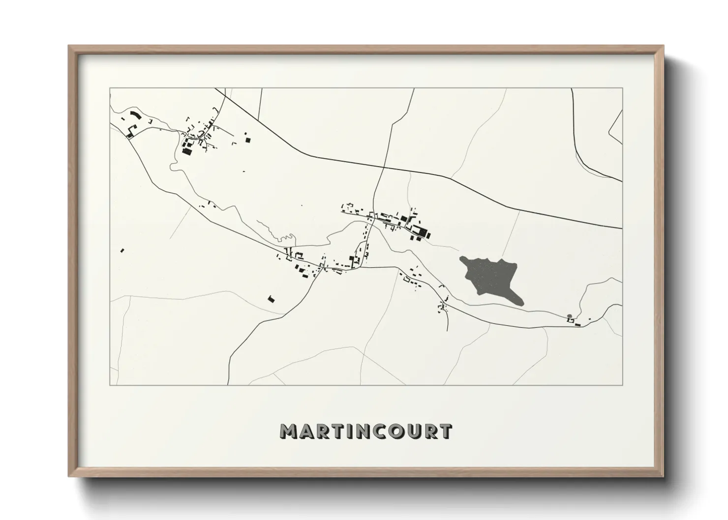 Une affiche de carte sur Martincourt