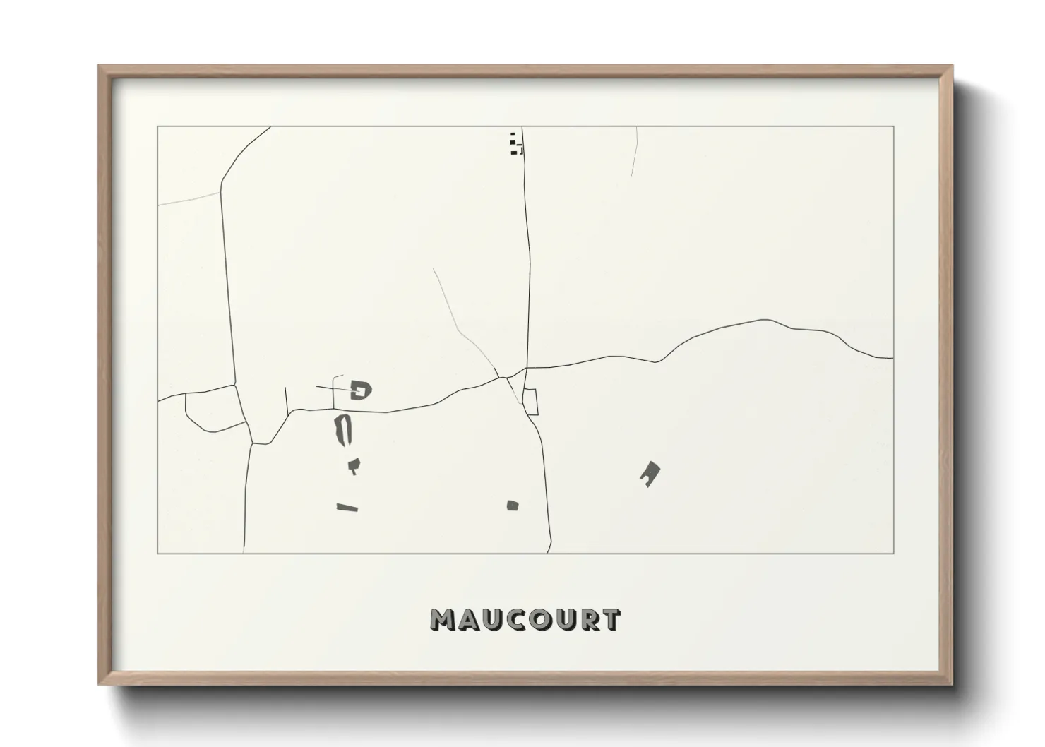 Une affiche de carte sur Maucourt