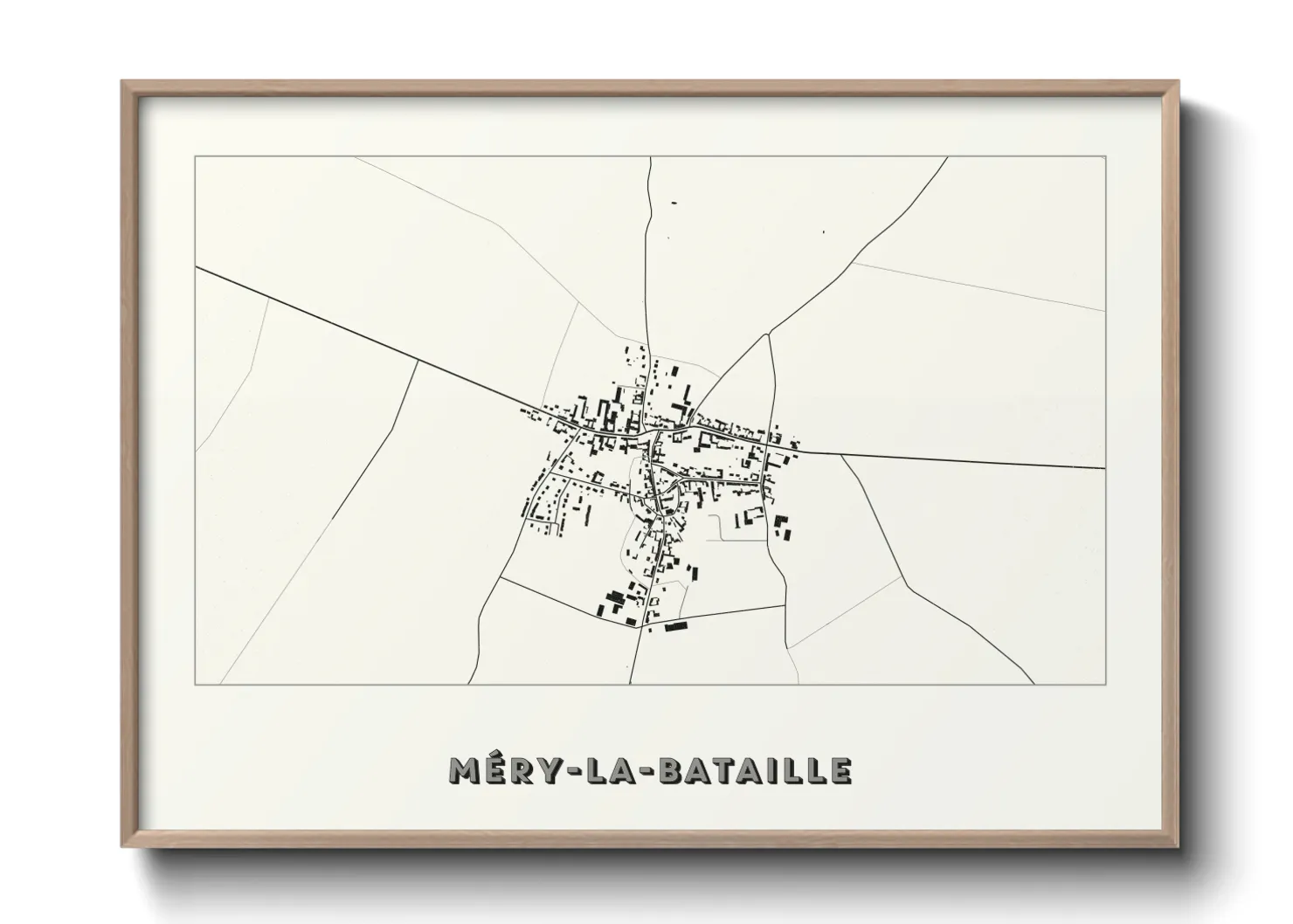 Une affiche de carte sur Méry-la-Bataille