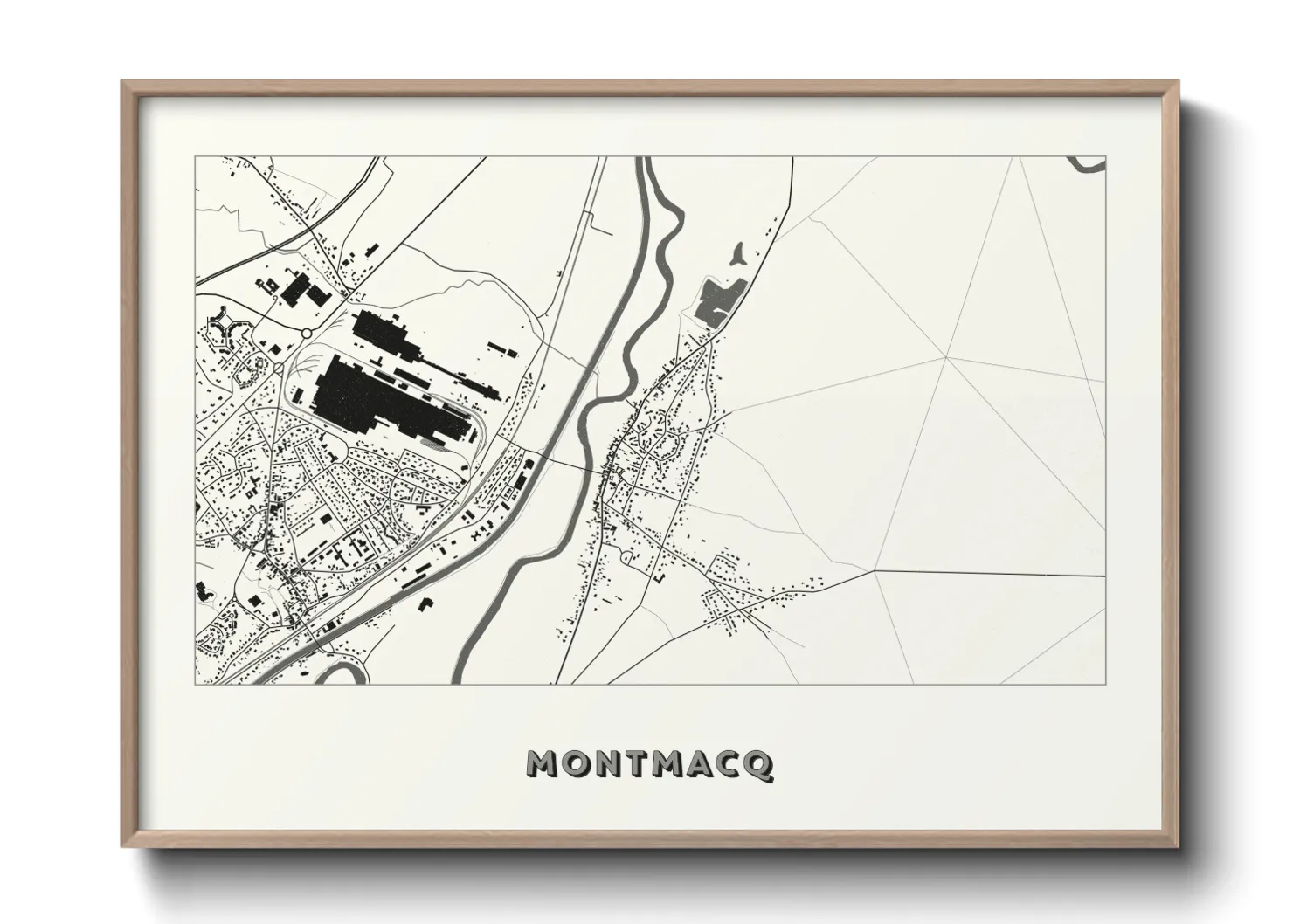 Une affiche de carte sur Montmacq