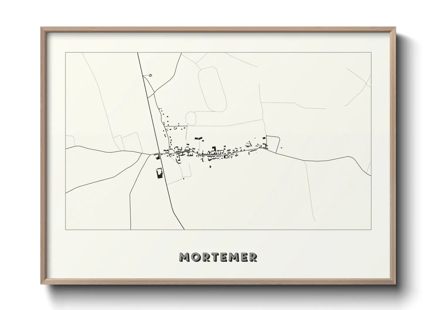 Une affiche de carte sur Mortemer