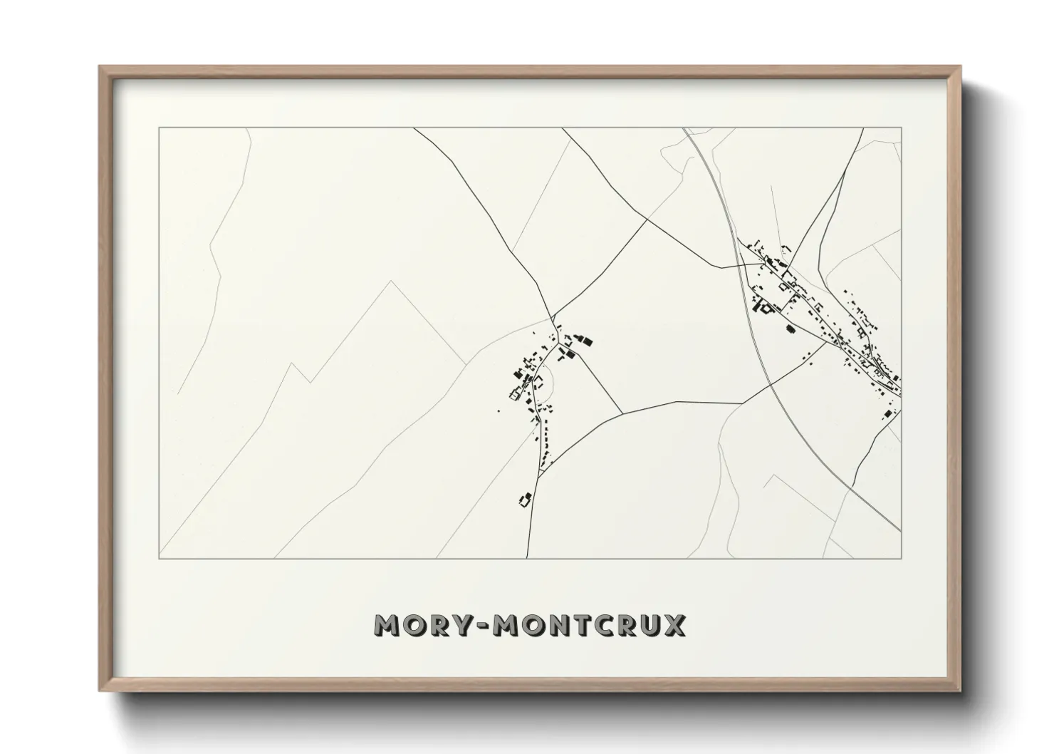 Une affiche de carte sur Mory-Montcrux
