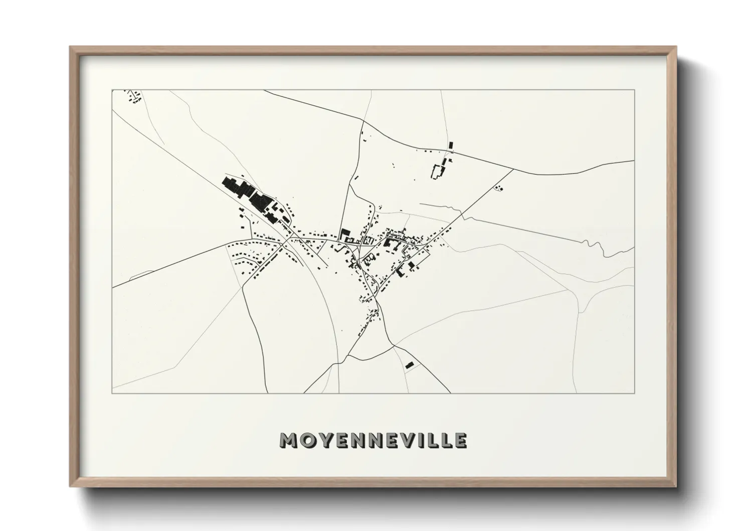 Une affiche de carte sur Moyenneville