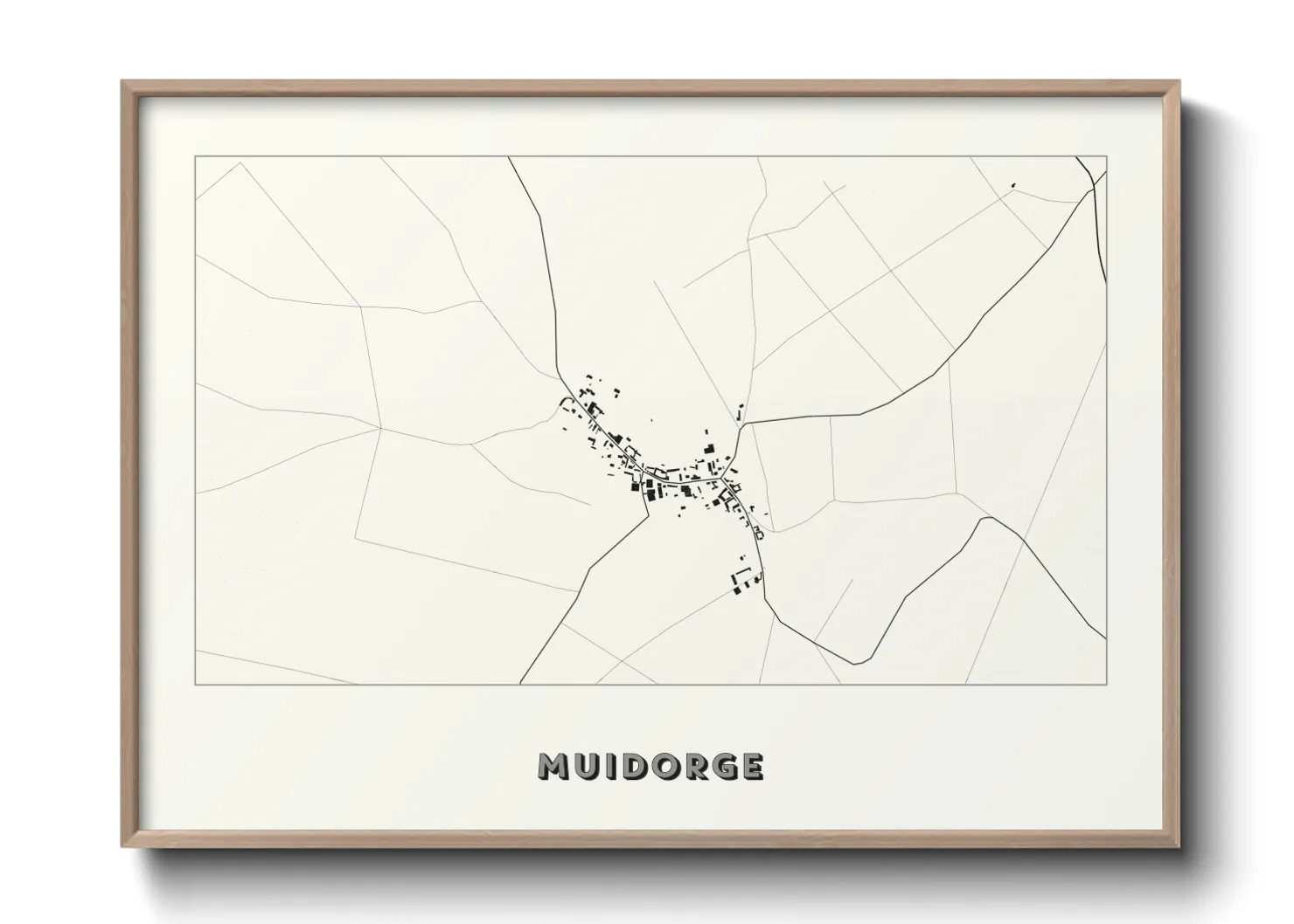 Une affiche de carte sur Muidorge