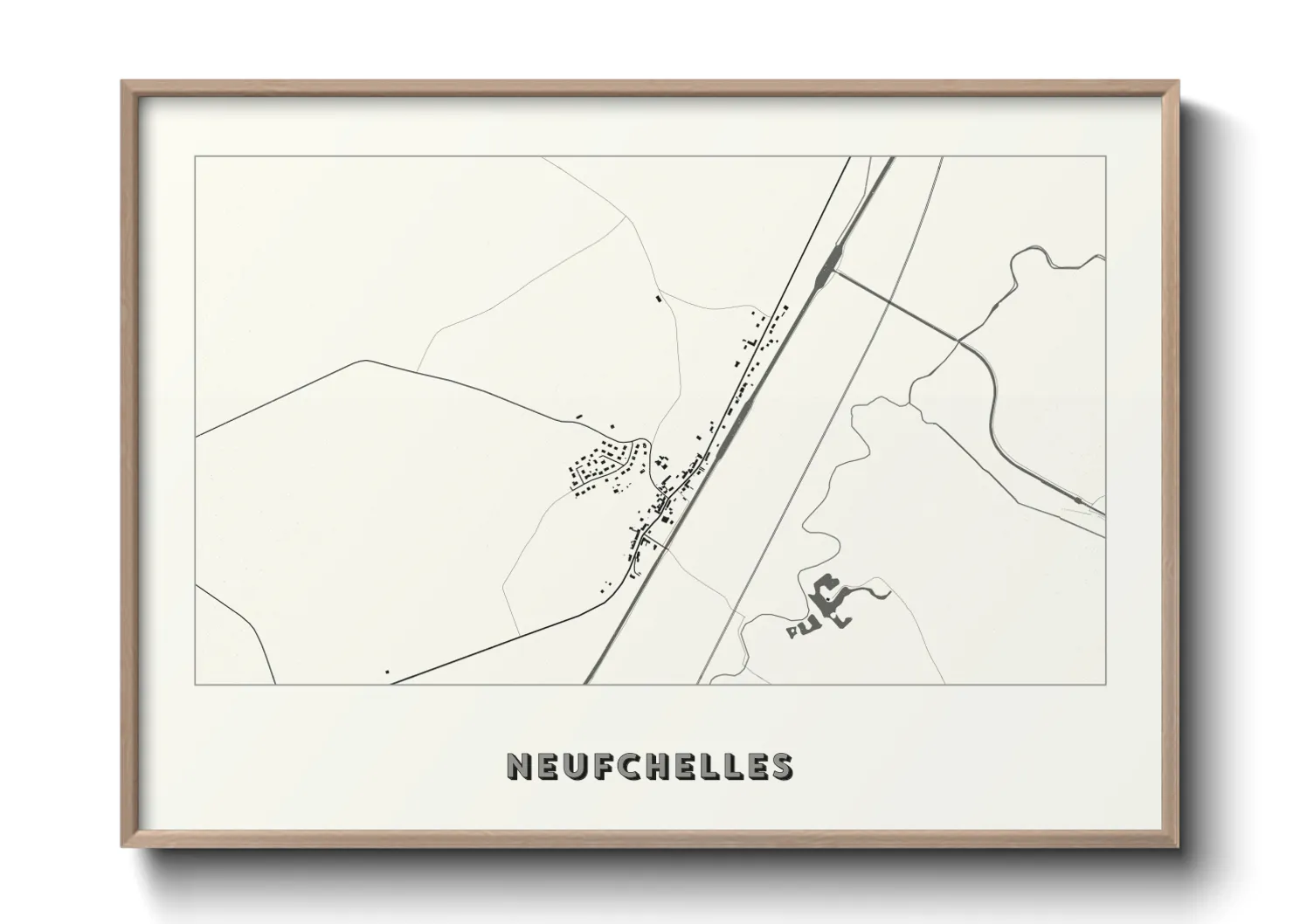 Une affiche de carte sur Neufchelles