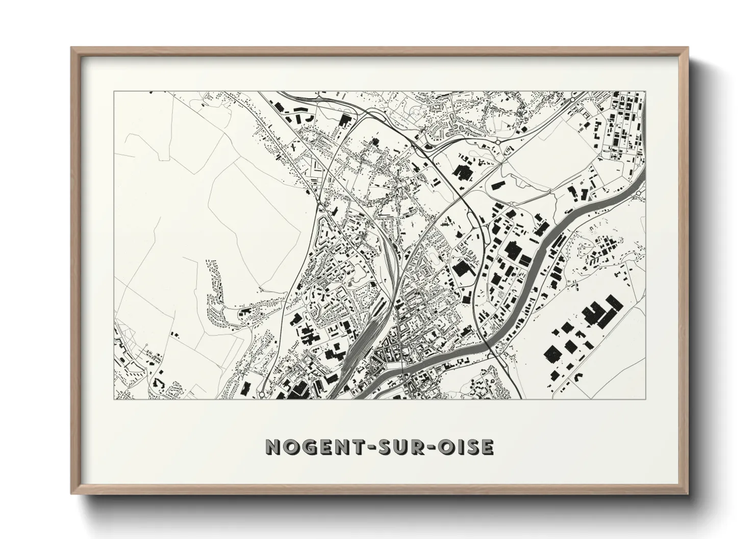 Une affiche de carte sur Nogent-sur-Oise