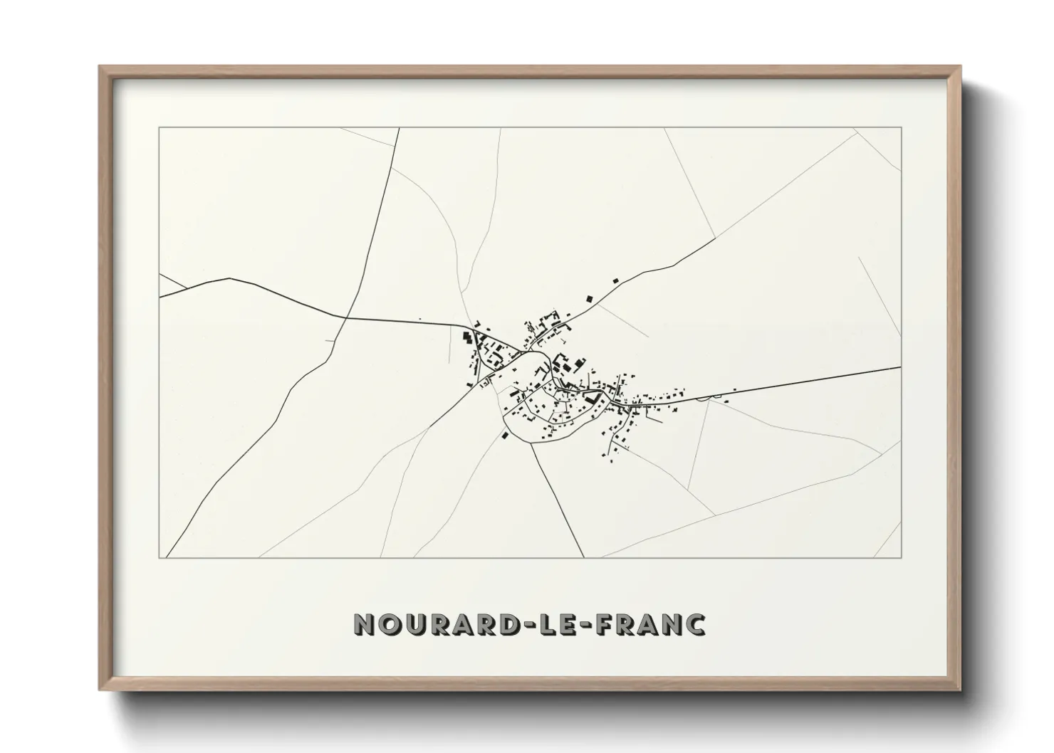Une affiche de carte sur Nourard-le-Franc