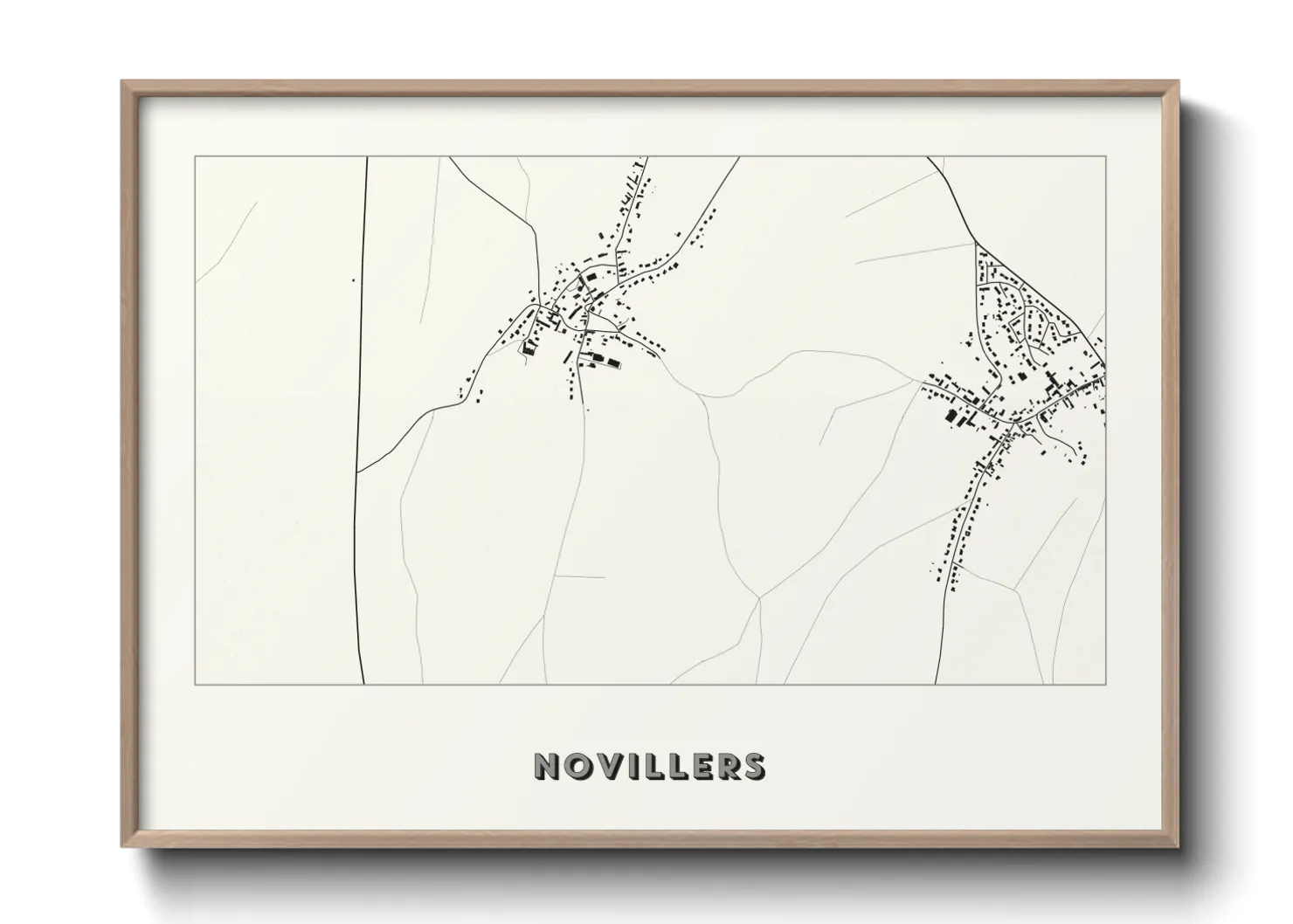 Une affiche de carte sur Novillers