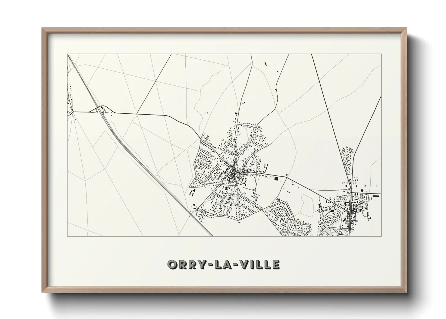 Une affiche de carte sur Orry-la-Ville