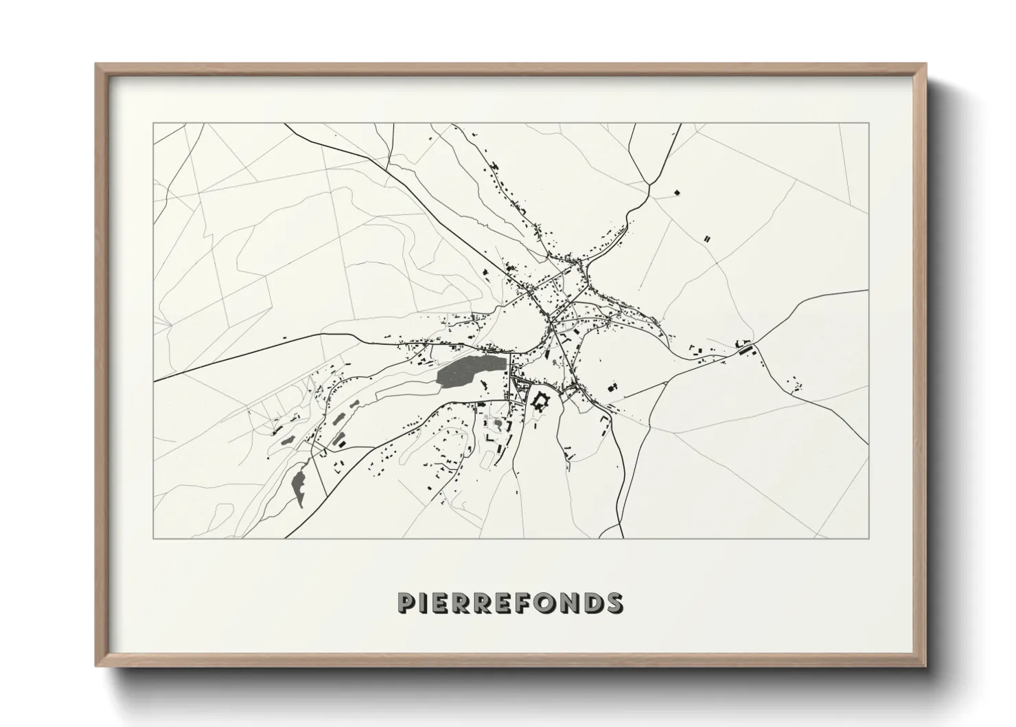 Une affiche de carte sur Pierrefonds
