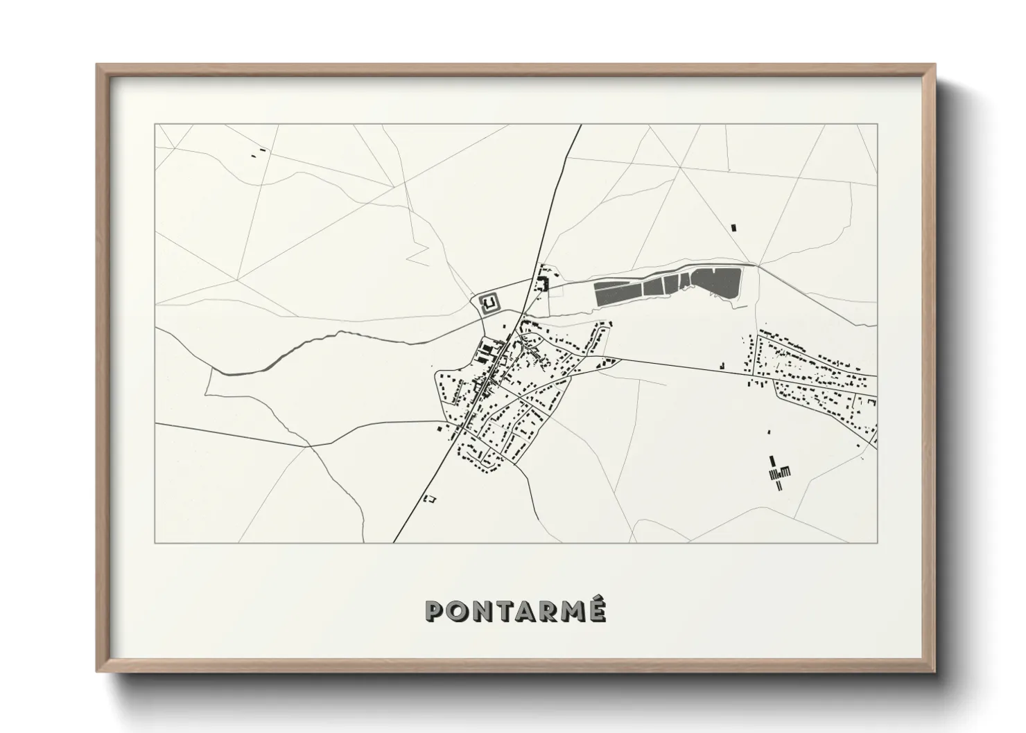 Une affiche de carte sur Pontarmé