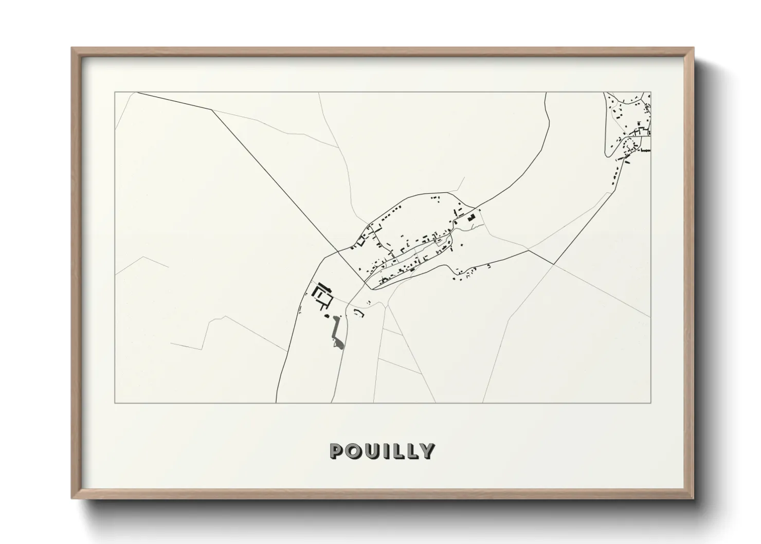 Une affiche de carte sur Pouilly