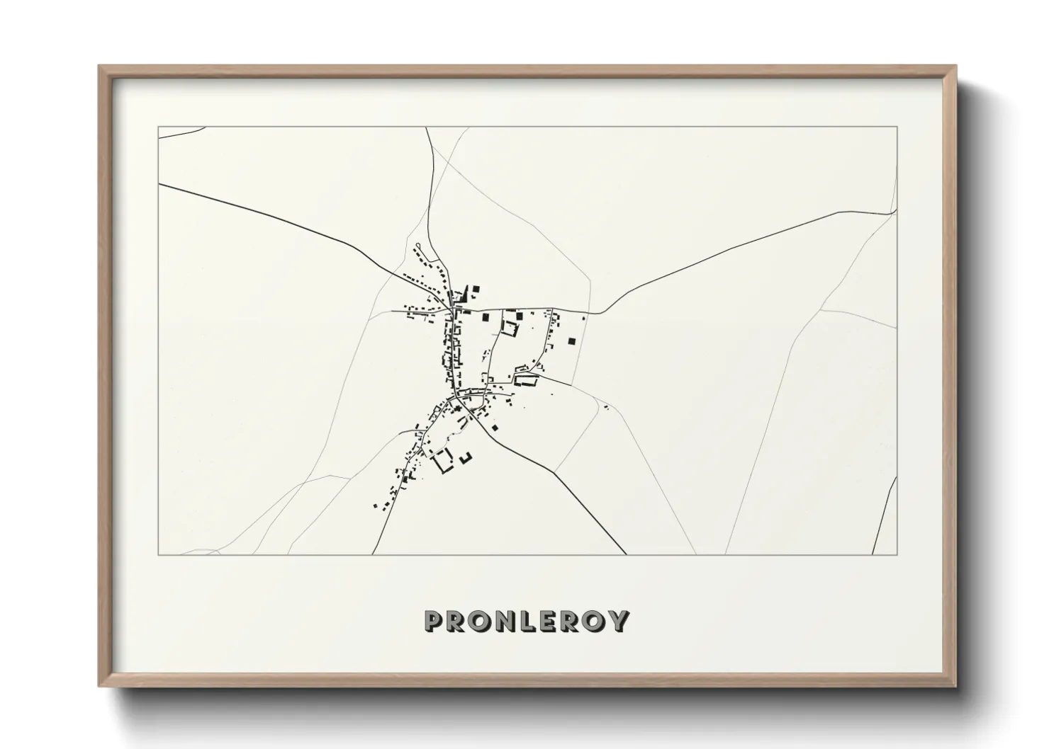 Une affiche de carte sur Pronleroy