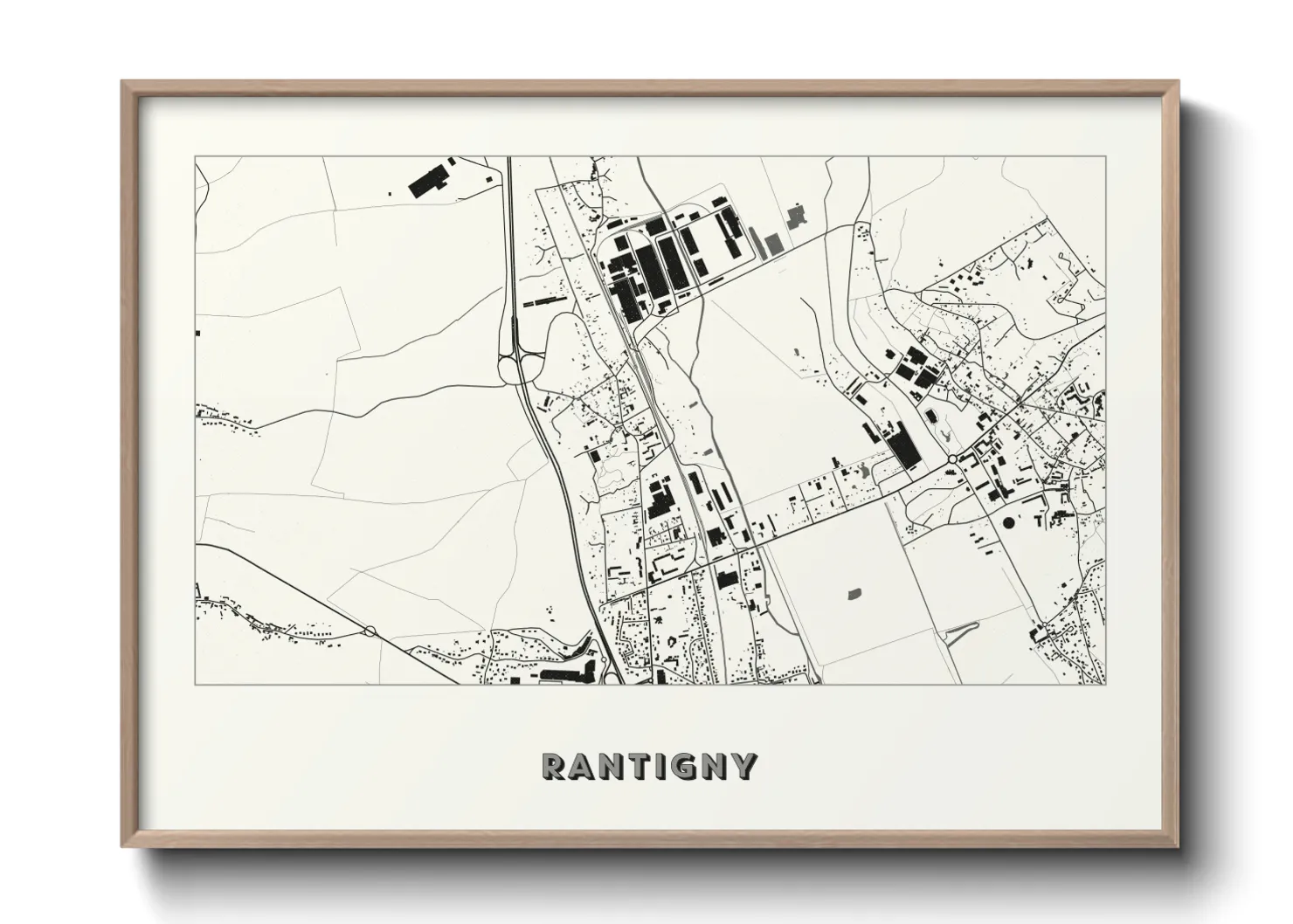 Une affiche de carte sur Rantigny