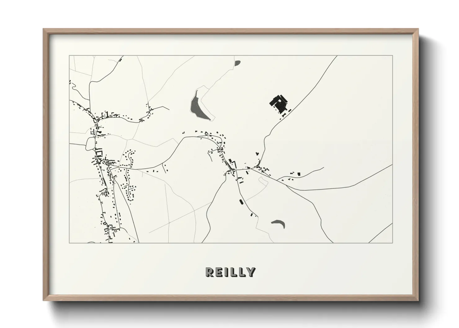 Une affiche de carte sur Reilly