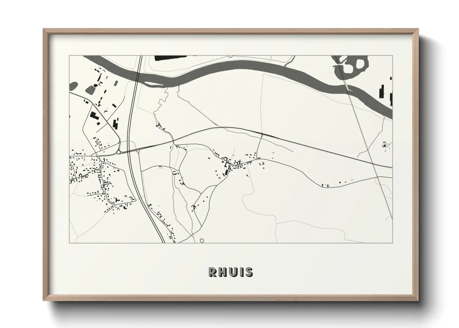 Une affiche de carte sur Rhuis