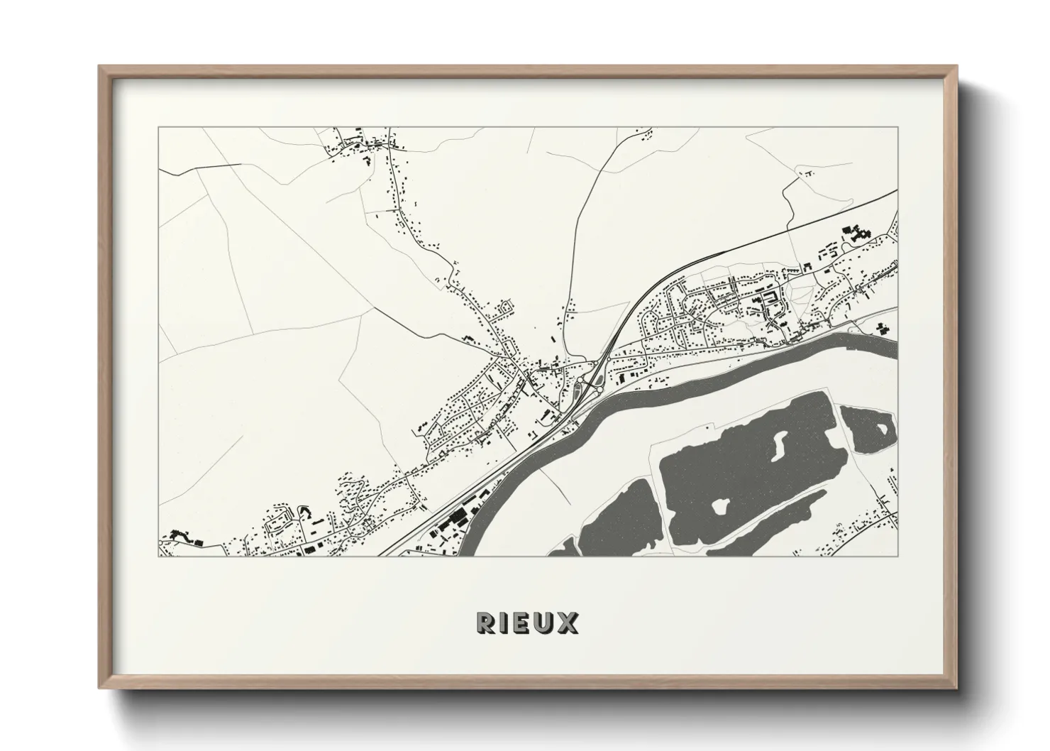 Une affiche de carte sur Rieux