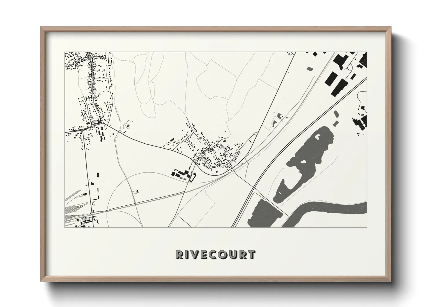 Une affiche de carte sur Rivecourt