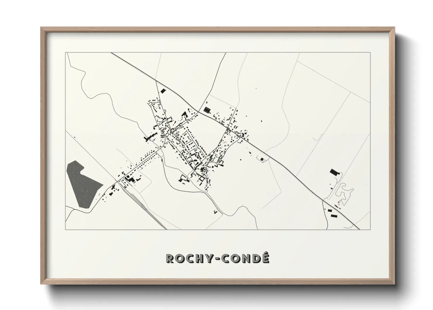 Une affiche de carte sur Rochy-Condé